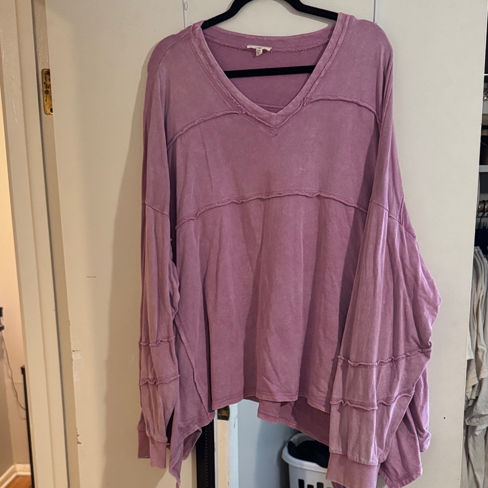 Easel Mauve V-Neck Tunic